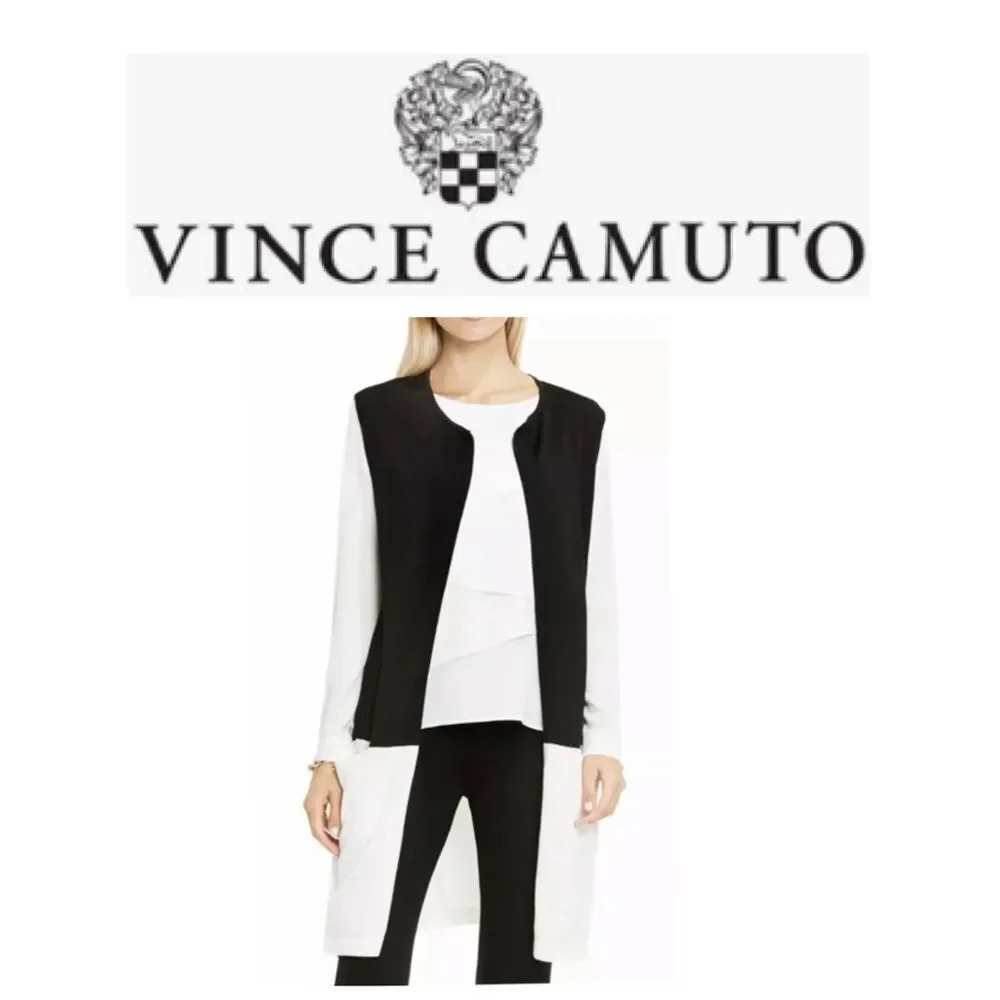 Black & White Knit sleeveless vest. - Picture 4 of 9